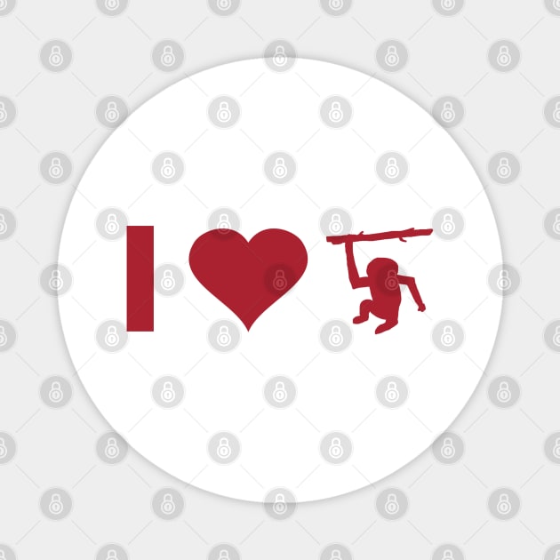 I love gibbon pirate monkey animal lover motif Magnet by FindYourFavouriteDesign